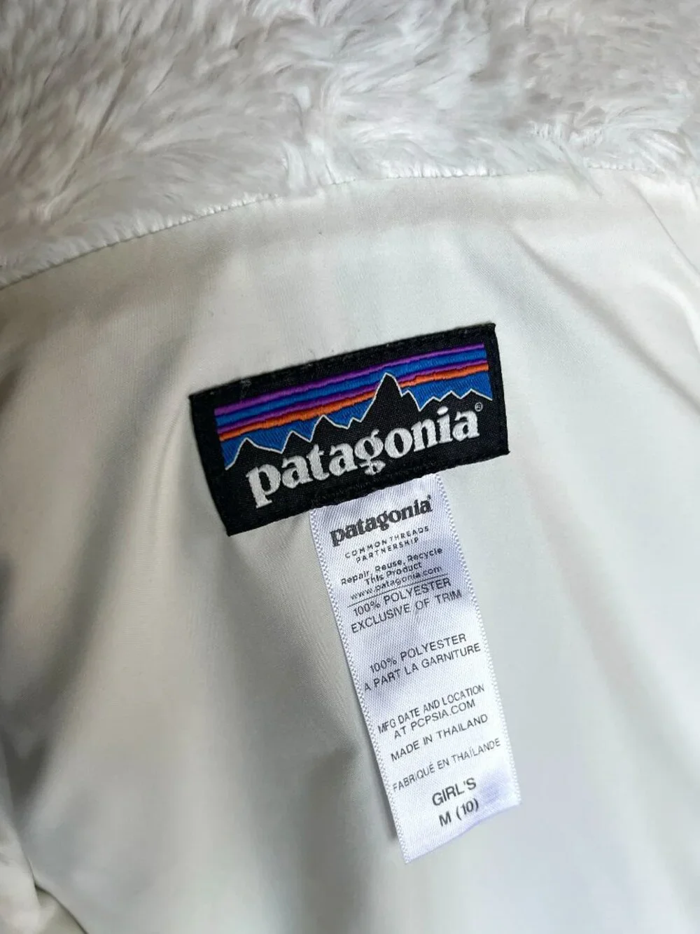Patagonia ivory plush jacket M 10